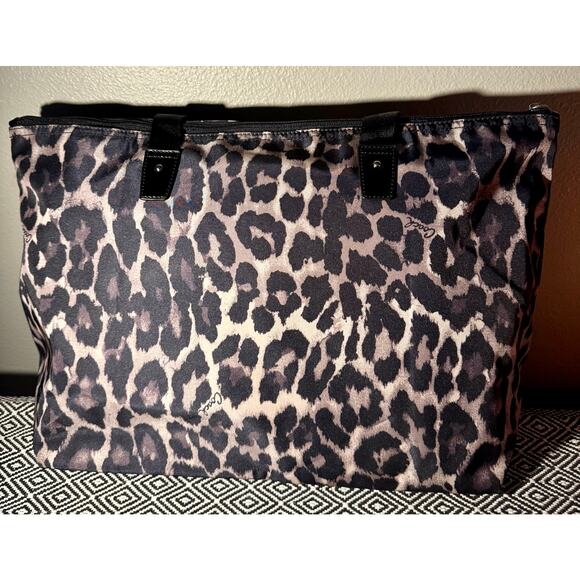 Coach Leopard Print Getaway Weekender Packable XL Tote Travel Bag and Pouch New - Picture 5 of 13
